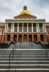 Fototapeta na wymiar State Library of Massachusetts in downtown Boston in USA