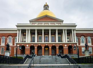 Fototapeta na wymiar State Library of Massachusetts in downtown Boston