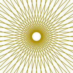 Rays radiating from a center. Linear drawing of rays of the sun. Design elements for your projects. Sunburst frame illustration.