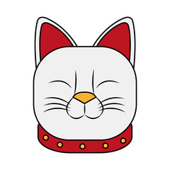 Cat icon. China cultura asia chinese theme. Isolated design. Vector illustration