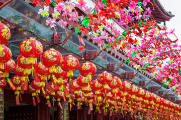 Chinese Lanterns outside a Building in Singapore