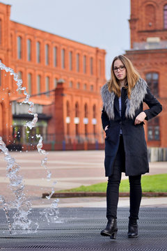 Fototapeta Woman on the Manufactory Market. Lodz, Poland.