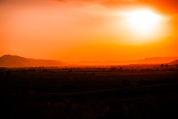 Dramatic sunset clouds