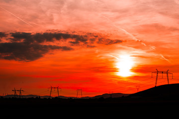 Naklejka premium Dramatic sunset clouds