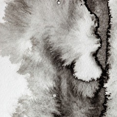 Grey formless ink stain