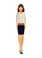 Fototapeta premium woman white shirt business work vector illustration eps 10