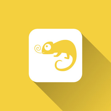 chameleon sign. icon design