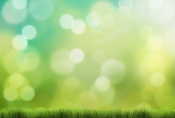 Obraz premium spring background 3d render green grass