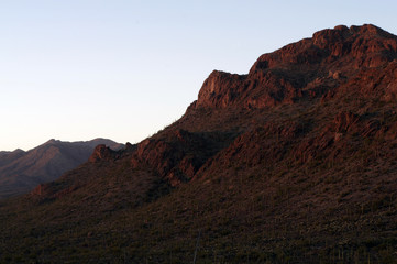 rocky landscape at sunset