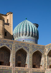 Madrasah Sher-Dor. Detail of the facade