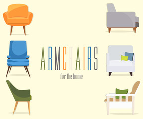 Furniture. Interior. Set of armchairs.