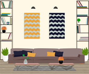 Furniture design. Interior. Living room