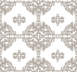 Vintage Baroque ornament floral pattern. Vector Retro Antique style Acanthus foliage. Decorative filigree texture