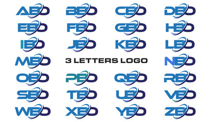 3 letters modern generic swoosh logo AEO, BEO, CEO, DEO, EEO, FEO, GEO, HEO, IEO, JEO, KEO, LEO, MEO, NEO, OEO, PEO, QEO, REO, SEO, TEO, UEO, VEO, WEO, XEO, YEO, ZEO - obrazy, fototapety, plakaty