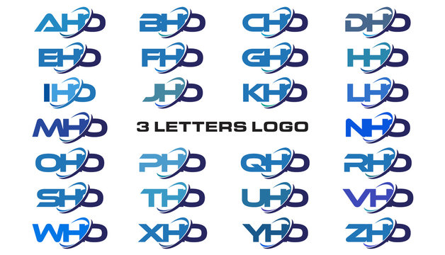 3 letters modern generic swoosh logo AHO, BHO, CHO, DHO, EHO, FHO, GHO, HHO, IHO, JHO, KHO, LHO, MHO, NHO, OHO, PHO, QHO, RHO, SHO, THO, UHO, VHO, WHO, XHO, YHO, ZHO