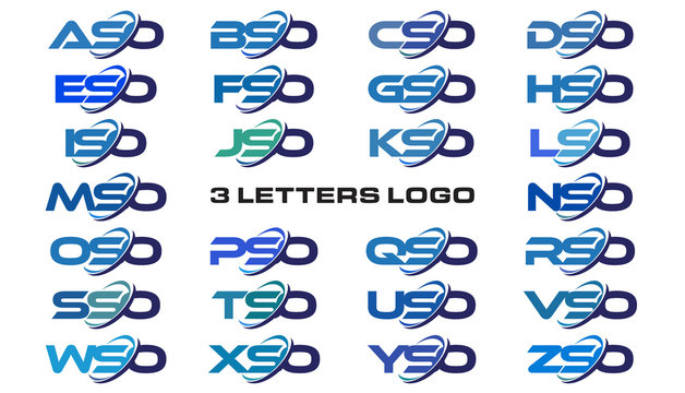 3 letters modern generic swoosh logo ASO, BSO, CSO, DSO, ESO, FSO, GSO, HSO, ISO, JSO, KSO, LSO, MSO, NSO, OSO, PSO, QSO, RSO, SSO, TSO, USO, VSO, WSO, XSO, YSO, ZSO