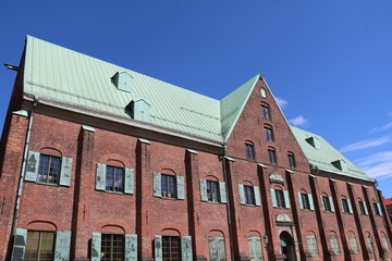 Red brick house the Kronhuset in Gothenburg, Sweden Scandinavia