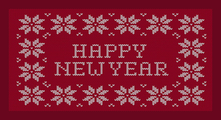Happy New Year. Knitted fabric