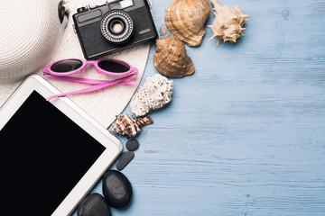 Summer objects for vacation