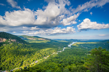 Fototapeta na wymiar View of Lake Lure from Chimney Rock State Park, North Carolina.