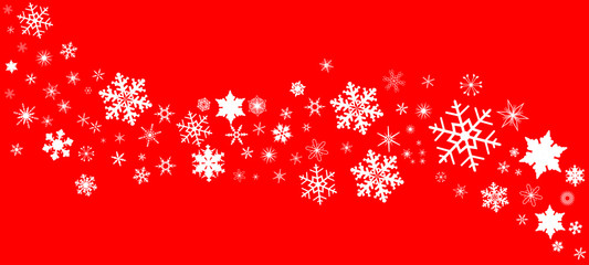 Red And White Christmas Snowflake  Banner