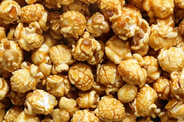 Caramel popcorn background