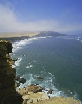 Pacific ocean on the south coast, Paracas, Peru