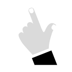 Obraz premium human hand pointing icon over white background. vector illustration