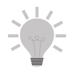 bulb light icon over white background. vector illustration