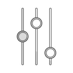 Volume settings buttons icon over white background. vector illustration