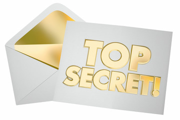 Top Secret Letter Envelope Message Confidential Note 3d Illustra