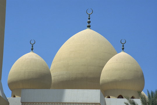 The domes of the Ber Dubai Mosque, Dubai