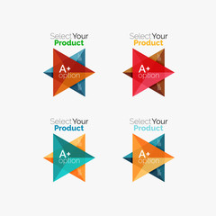 Set of triangle option infographic layouts