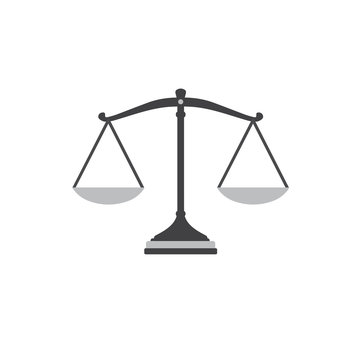 Flat Design Of Empty Law Scale