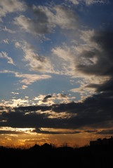 cielo al calar della sera