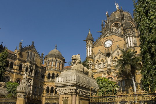 The Victorian frontage of VT (Victoria Terminus) (Chhatrapati Shivaji Terminus), Mumbai )