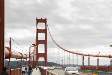 Traffic on Golden Gate Bridge