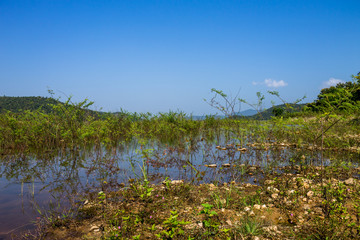 Reserved water at Hui Lan irrigation dam