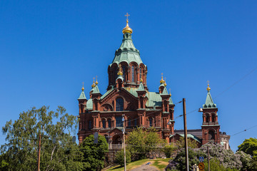 Fototapeta na wymiar Uspenski Cathedral in Helsinki