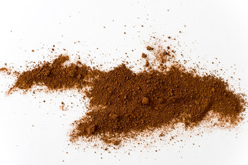 Pile dirt isolated on white background