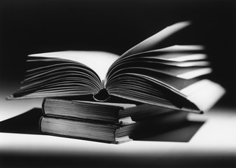 Open book (b&w)