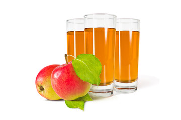 A glass of apple juice