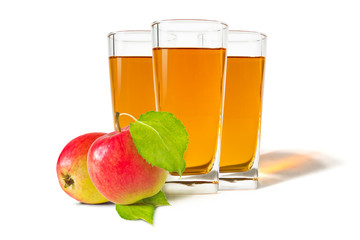 A glass of apple juice