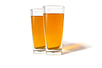 A glass of apple juice