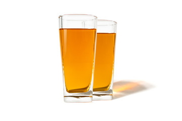 A glass of apple juice