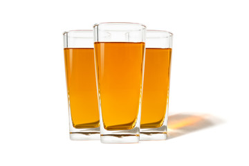 A glass of apple juice