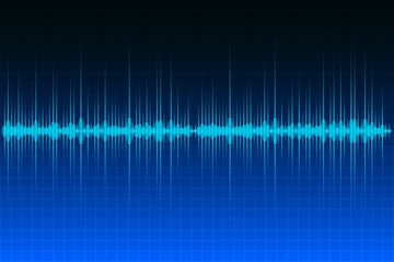 Sound wave. Spectrum analyzer. Music Equalizer. Amplitude Modulation. Abstract vector illustration.