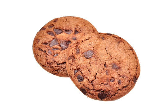 Chocolate Chip Cookie isolated on white