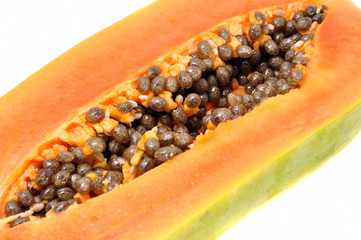 Papaya isolated on white background