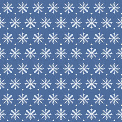 Dotted snowflake pattern. Seamless vector winter background